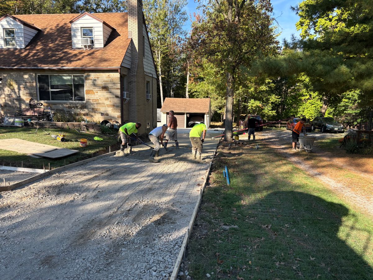 Driveway tear out and replacement for Concrete Pros, LLC in Lorain, OH