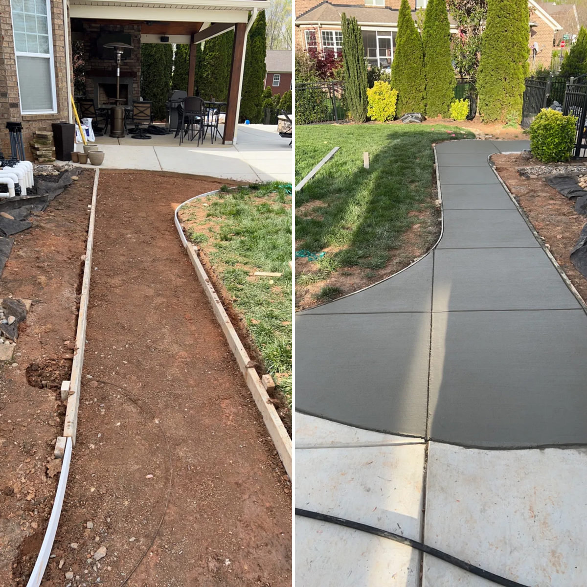 Concrete Install for Cisco Kid Landscaping Inc. in Lincolnton, NC