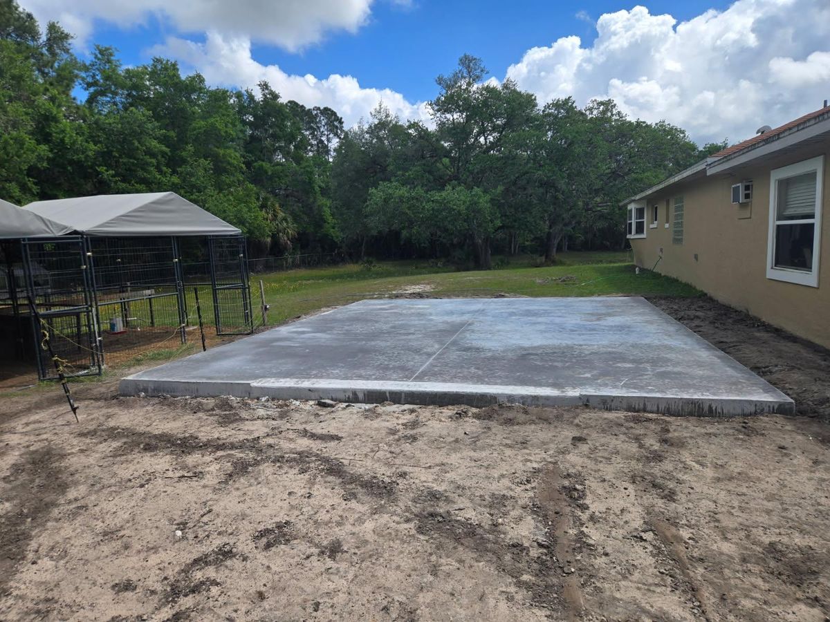 Concrete Slab Construction for Downer Site Services in Sanford, FL