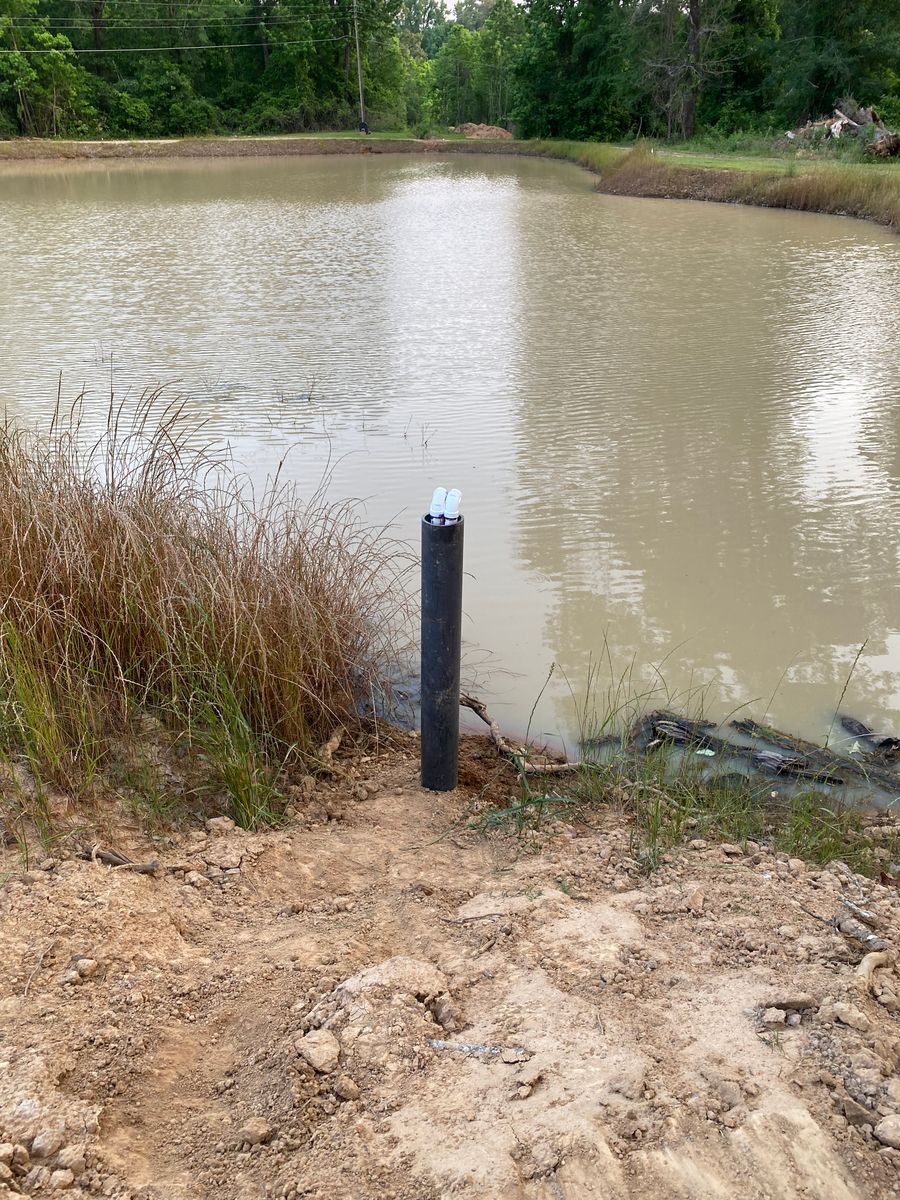 Pond Building for Daniel's Dumpsters & Land Improvements in Monroe, LA