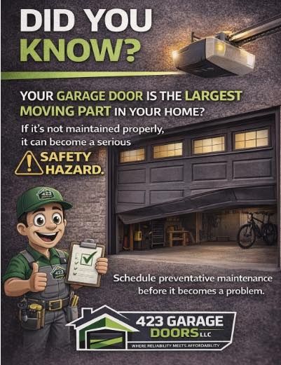 Garage Door Maintenance for 423 Garage Doors, LLC in Signal Mountain, Tennessee
