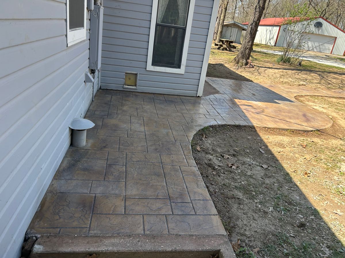 Stamped Concrete for Concrete Creations and Excavations in Centerton, AR