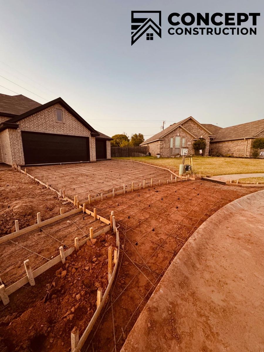 Concrete Slab Construction for Concept Construction in Vernon, TX