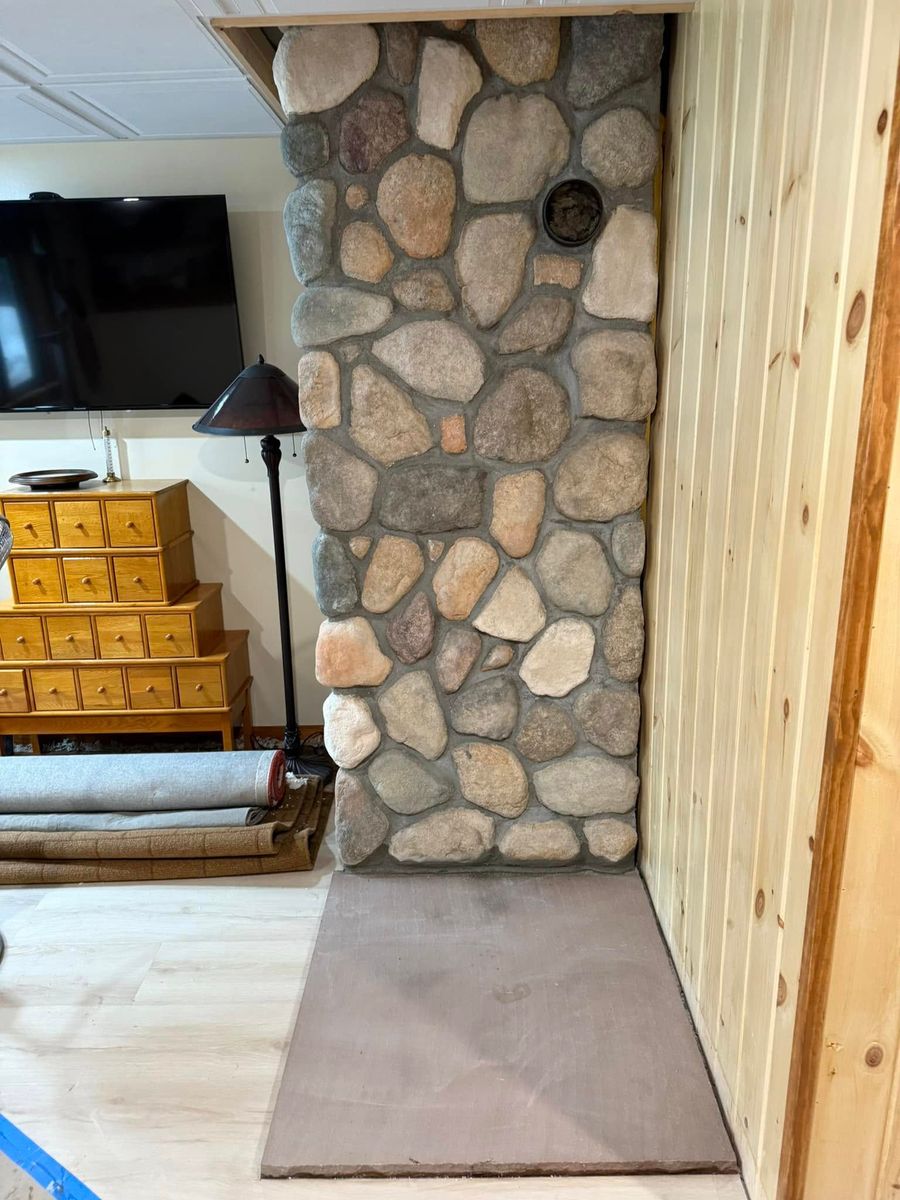 Fireplace Installation for Alderman's Masonry and Construction LLC in Windham, ME