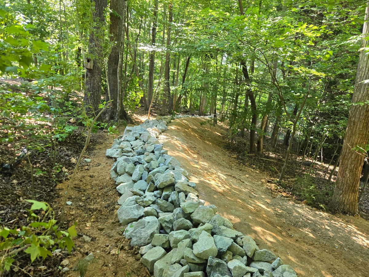 Berm Construction for Drain My lawn in Charlotte, NC