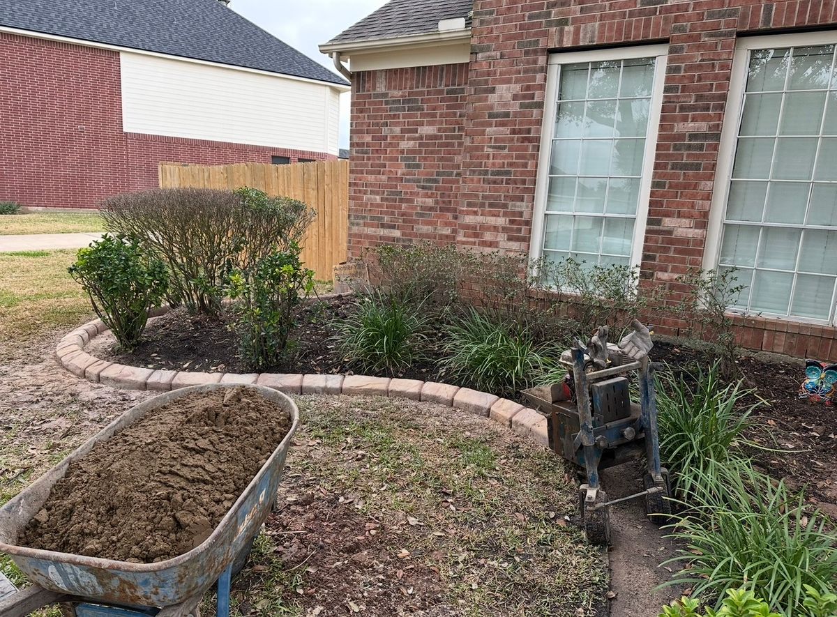 Custom Carved Concrete for Texas Curb N Borders in Houston, TX