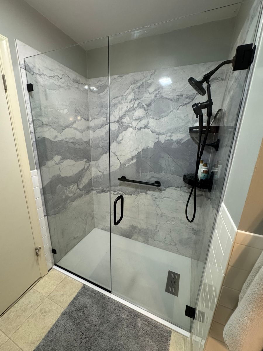 Frameless Shower Setup for Topline Glassworks in Kansas City, MO