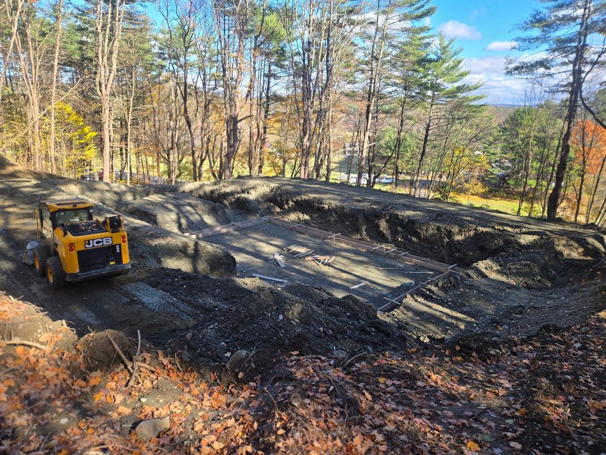 Foundation Digging for MJS Excavating in Hardwick, MA
