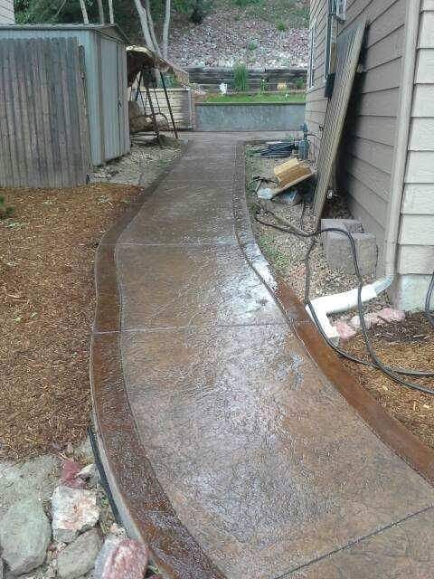 Stamped Concrete Installation for Preciado Concrete LLC in Colorado Springs, CO