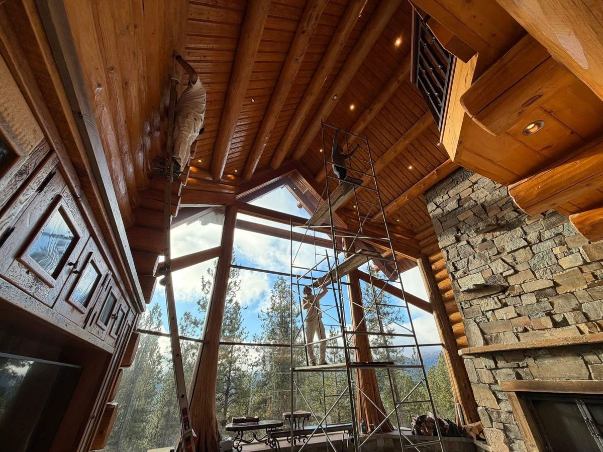 Log Home Chinking for Chewelah Painting in Spokane, WA