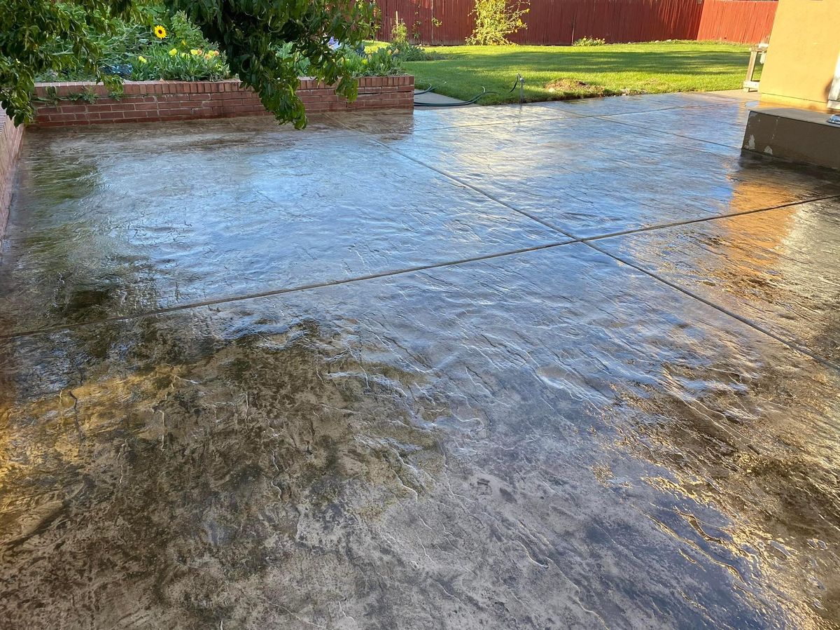 Back Patio/Stamped Color for Solano's Construction in Salt Lake City, UT