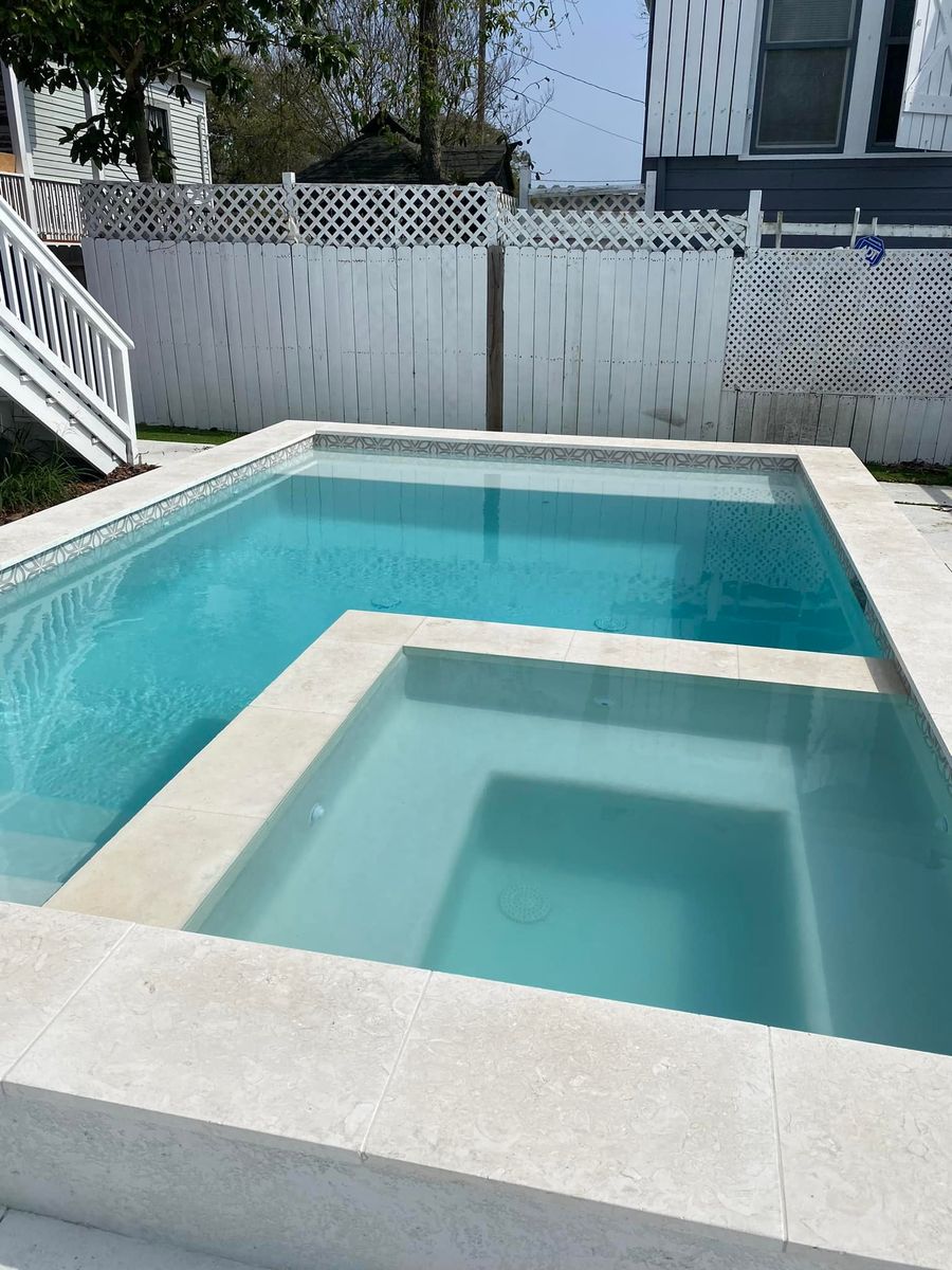 Custom Pool Construction for Texas Proud Pools in Galveston County, TX