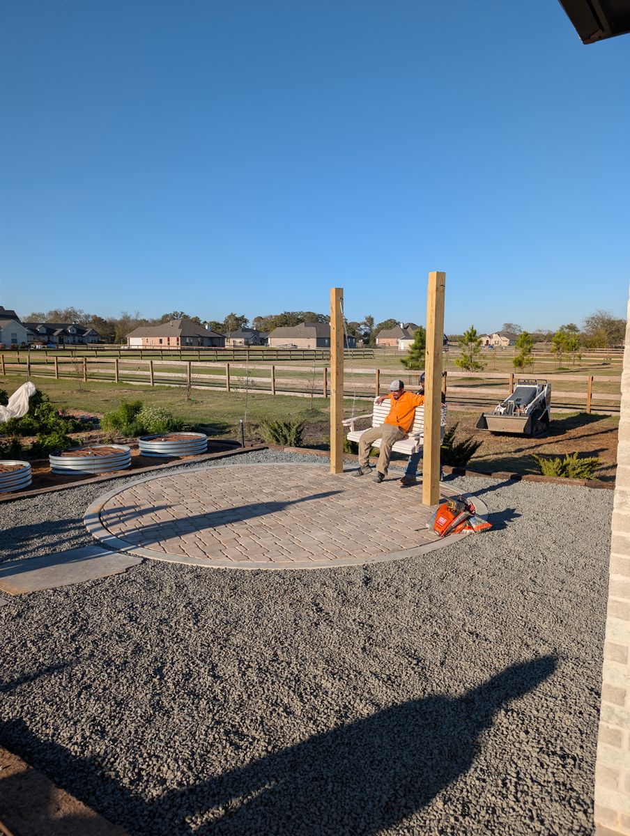 Hardscape Installation for Brazos Valley Greenscapes in College Station, TX