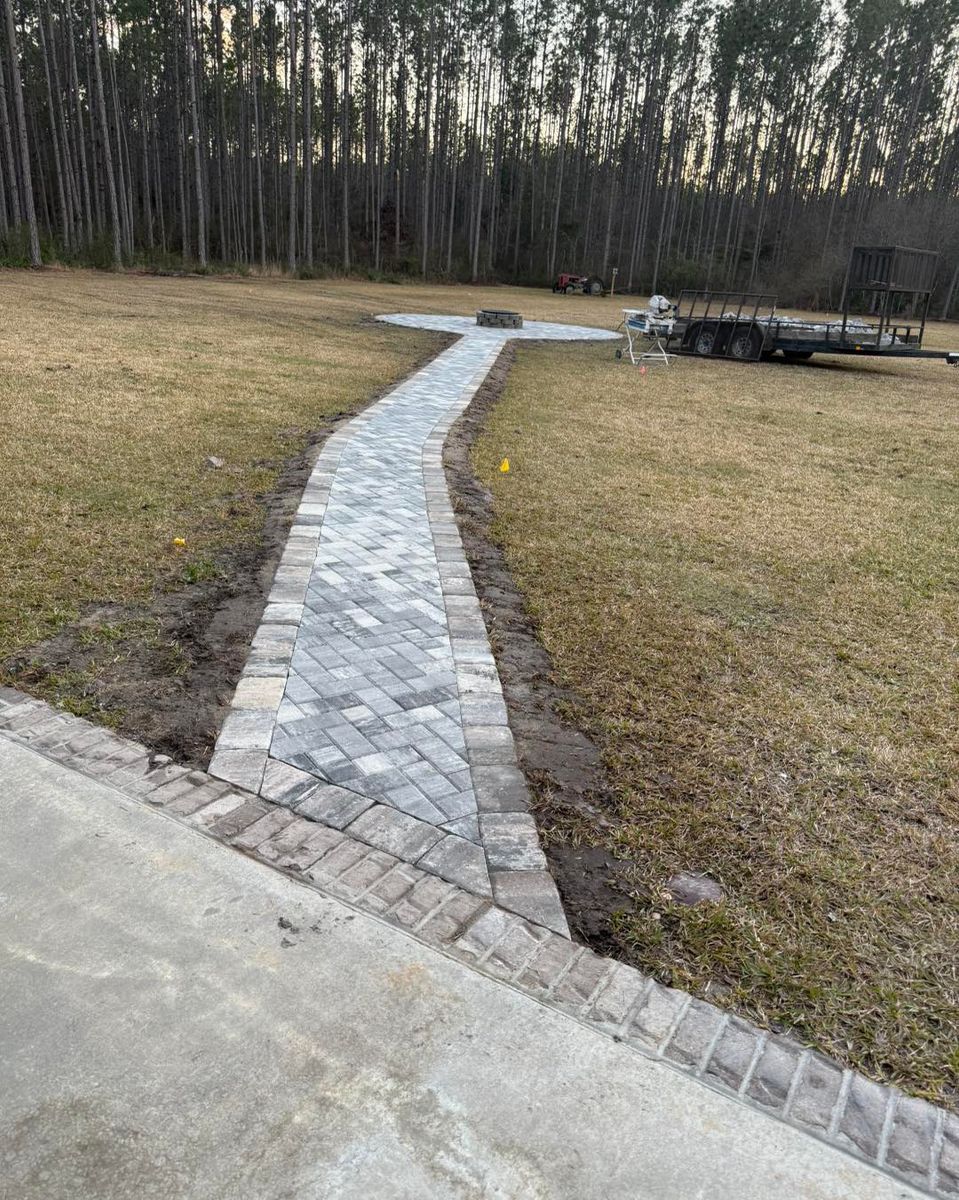 Hardscape Installation for Santos Landscape in Waycross, GA