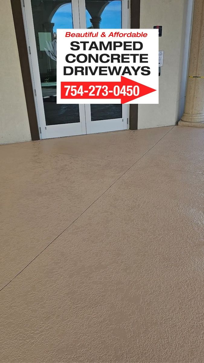 Concrete Driveway  for Beautiful and Affordable Stamped Concrete by Castilla Concrete Finish Design Corp in Sunrise, FL