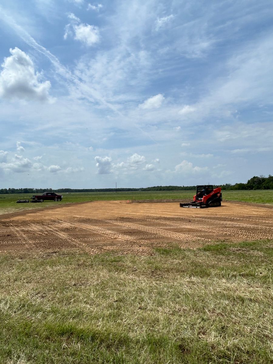 House pads & Driveway Installations for Lambert Equipment Services in Hessmer, LA