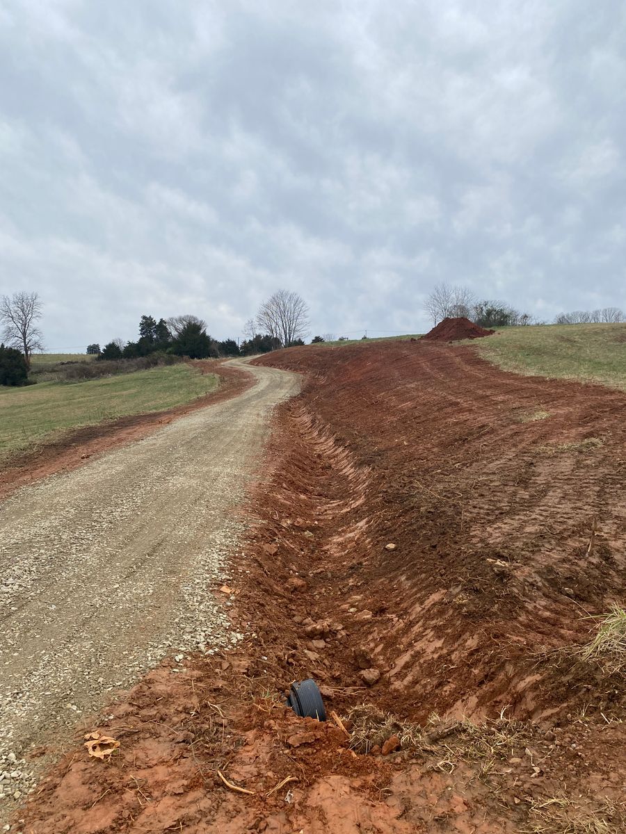 Road work for Lanier Excavating LLC in Bedford County, VA