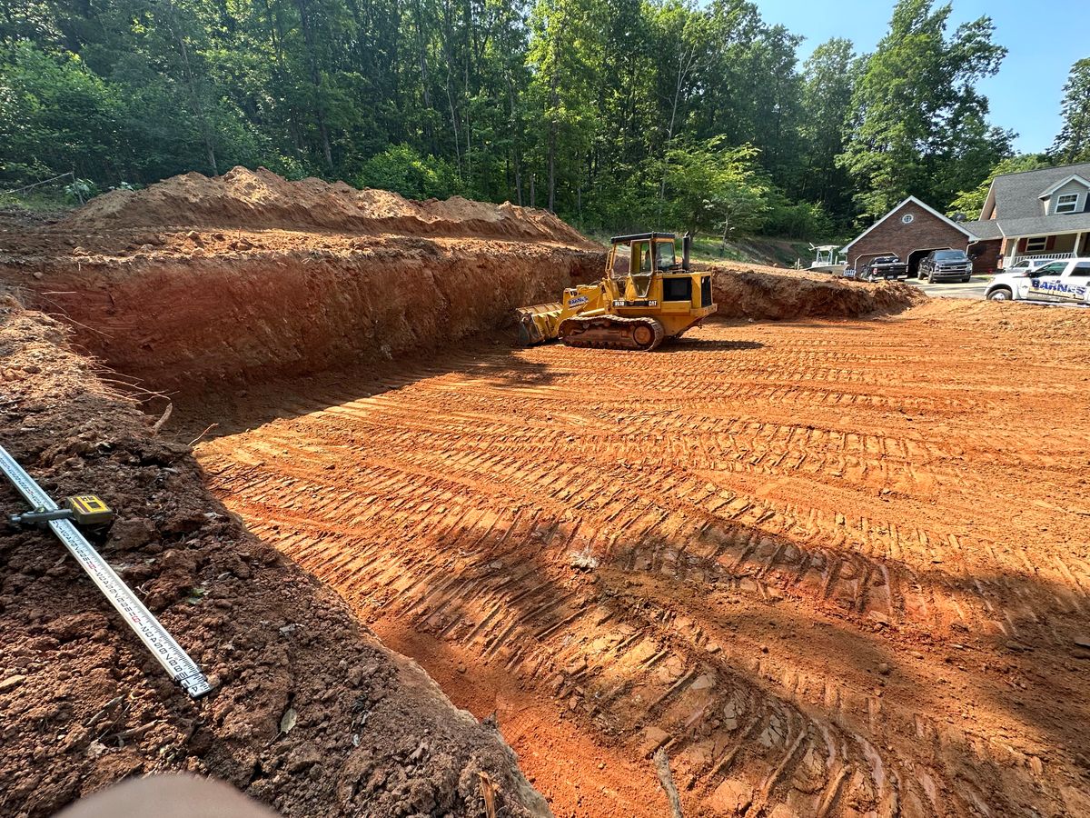 Foundation Excavation for Barnes Backhoe & Grading in Taylorsville, NC