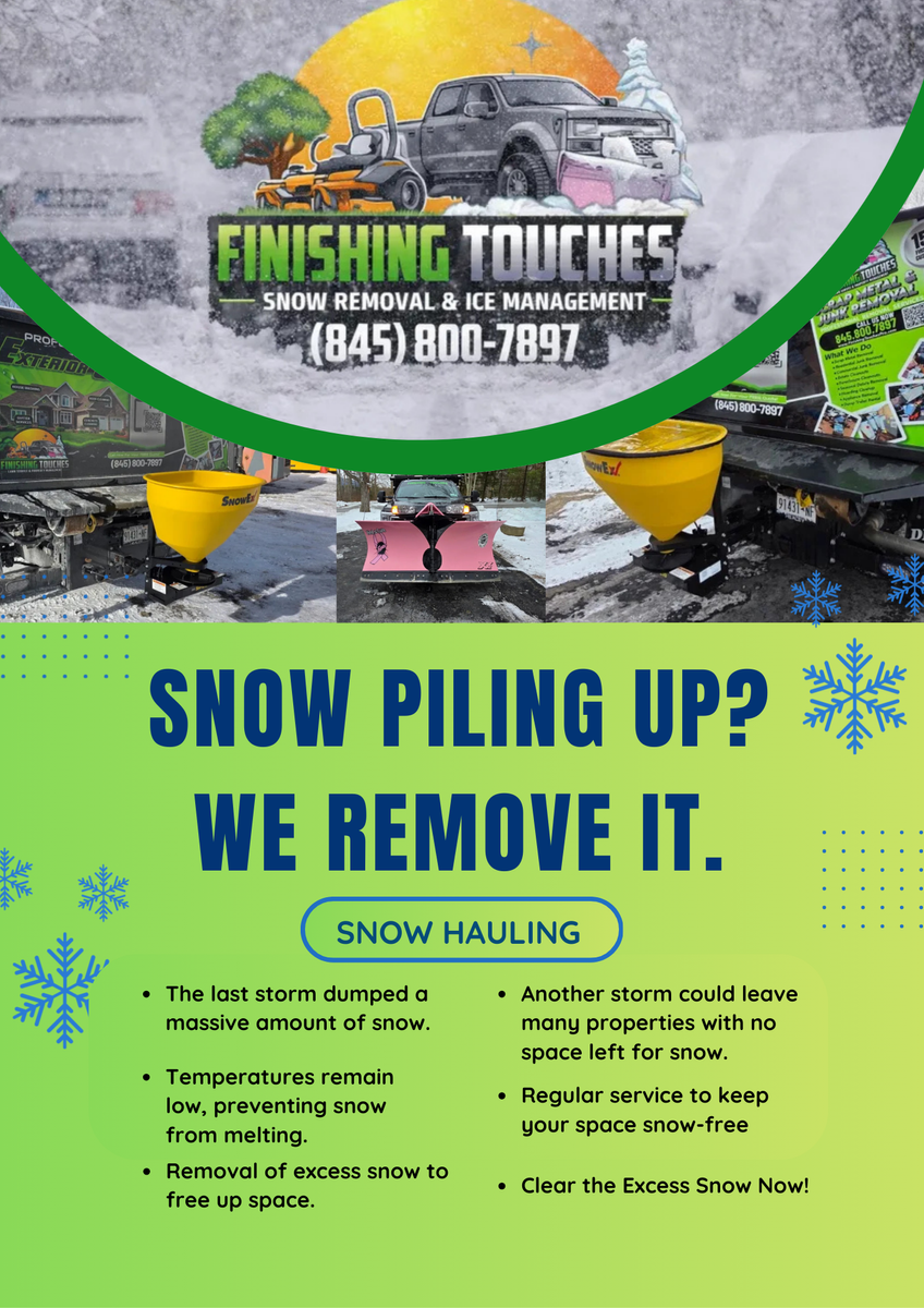 Snow Plowing for Finishing Touches in Pine Bush, NY