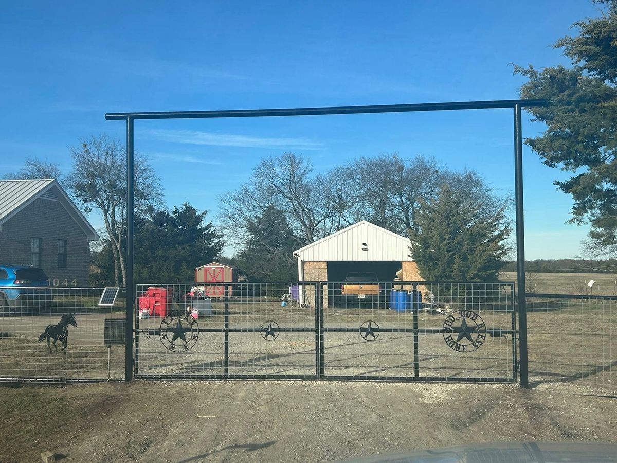 Gate Installation for Cash’s Metal Works in Greenville, TX