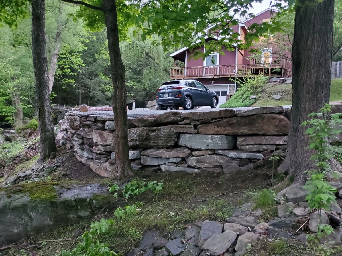Retaining Walls for R McK Excavating in Lake Ariel, PA