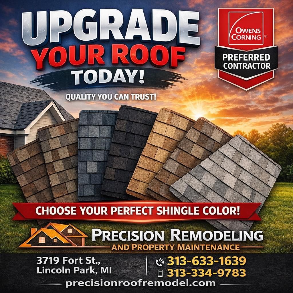 Roofing Replacement for Precision Remodeling and Property Maintenance  in Detroit, MI