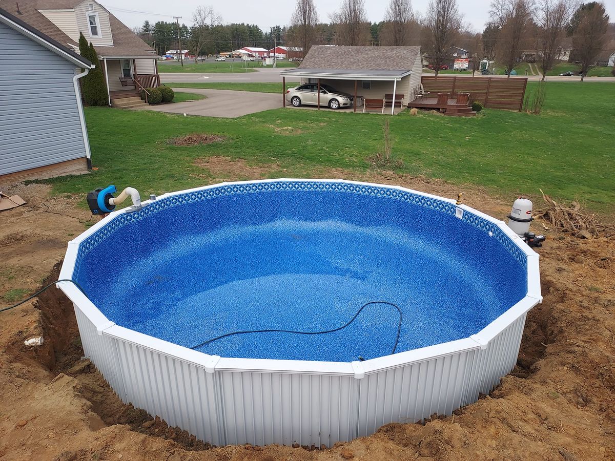 Pool Installation for Xtreme landscaping LLC in Zanesville, OH