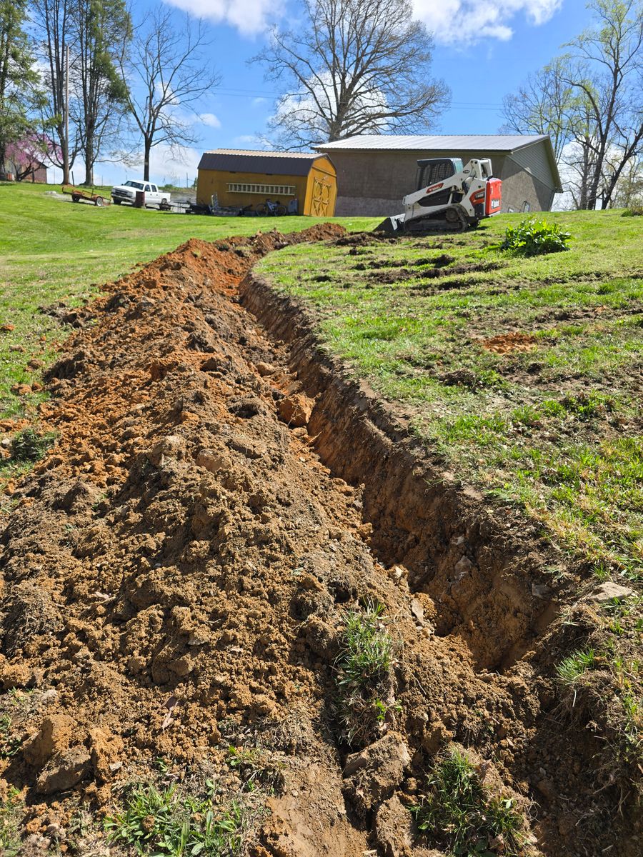 Rip rap/ erosion control for Williams Lawn and Land in Sharps Chapel, TN