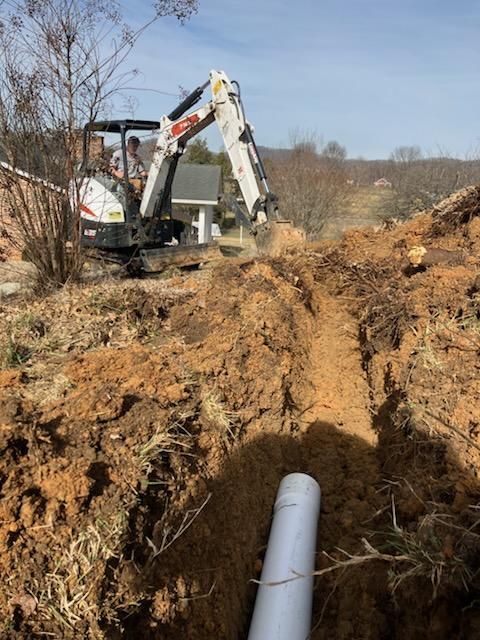 Trenching for Genesis Landworks in Bluff City, TN