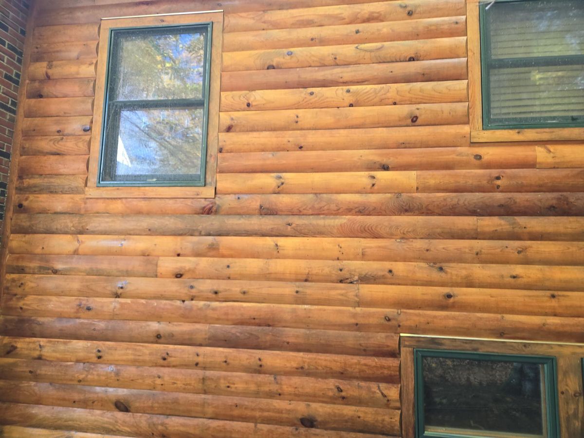 Cedar and Log Home Stain Refinishing for Jalbert Contracting LLC in Alton, NH
