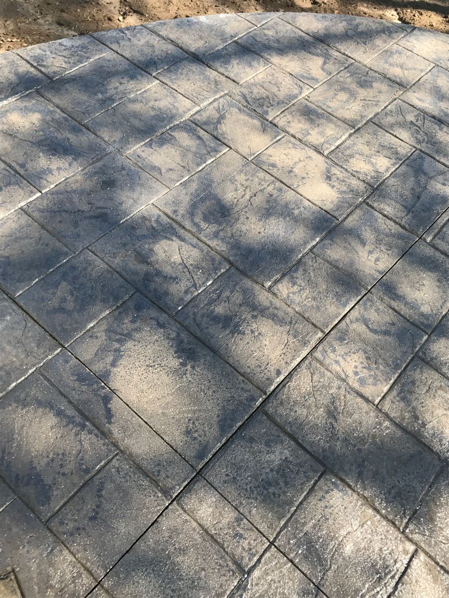 Stamped Concrete Installation for Lake Erie Companies in Grand River, OH