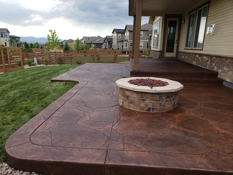 Stamped Concrete Installation for RT Custom Concrete LLC in Longmont, CO