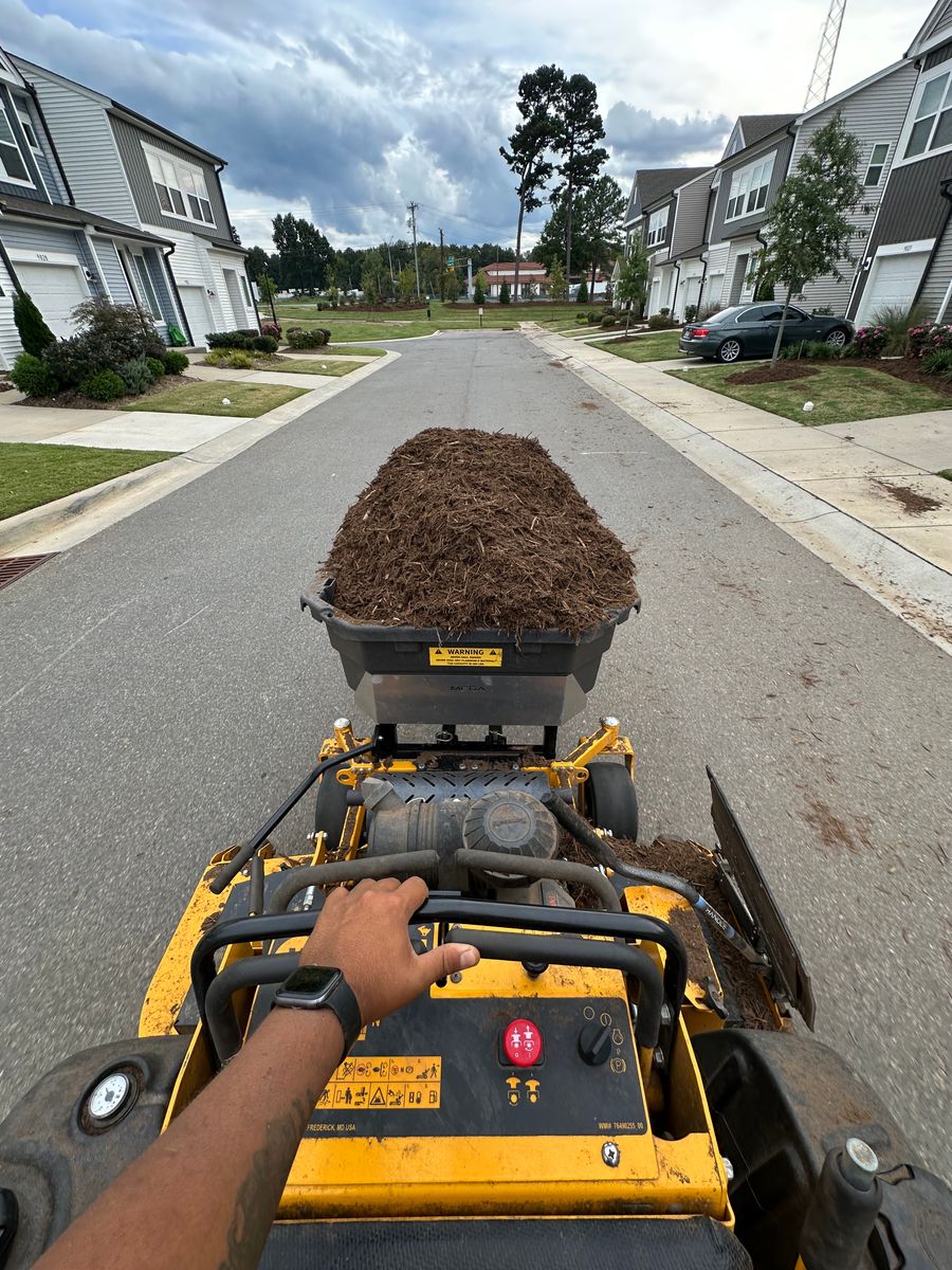 Mulch Installation for Pecina Pine Needles in Monroe, NC