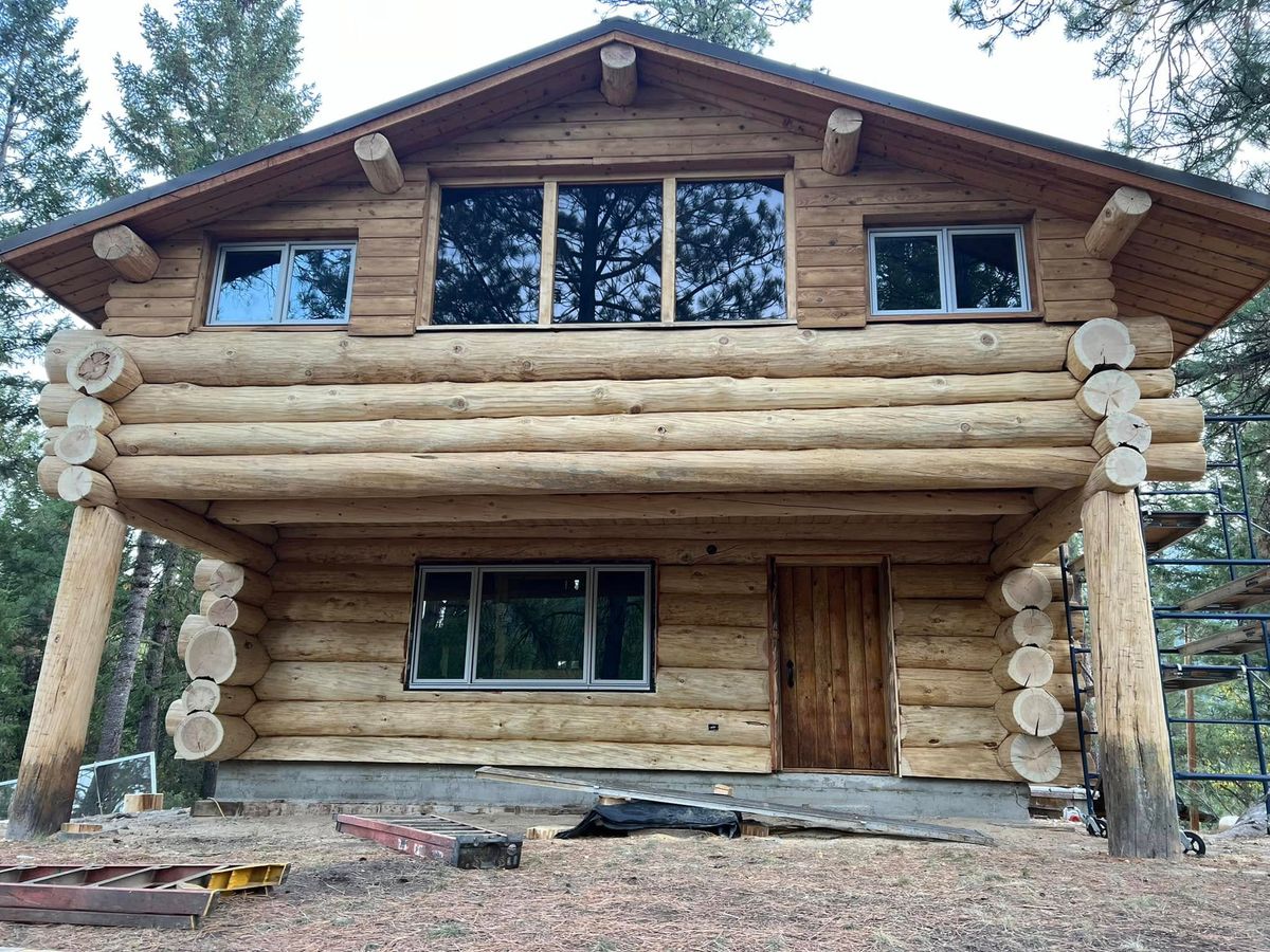 Log Home Chinking for True Blue Logworks LLC in Corvallis, MT