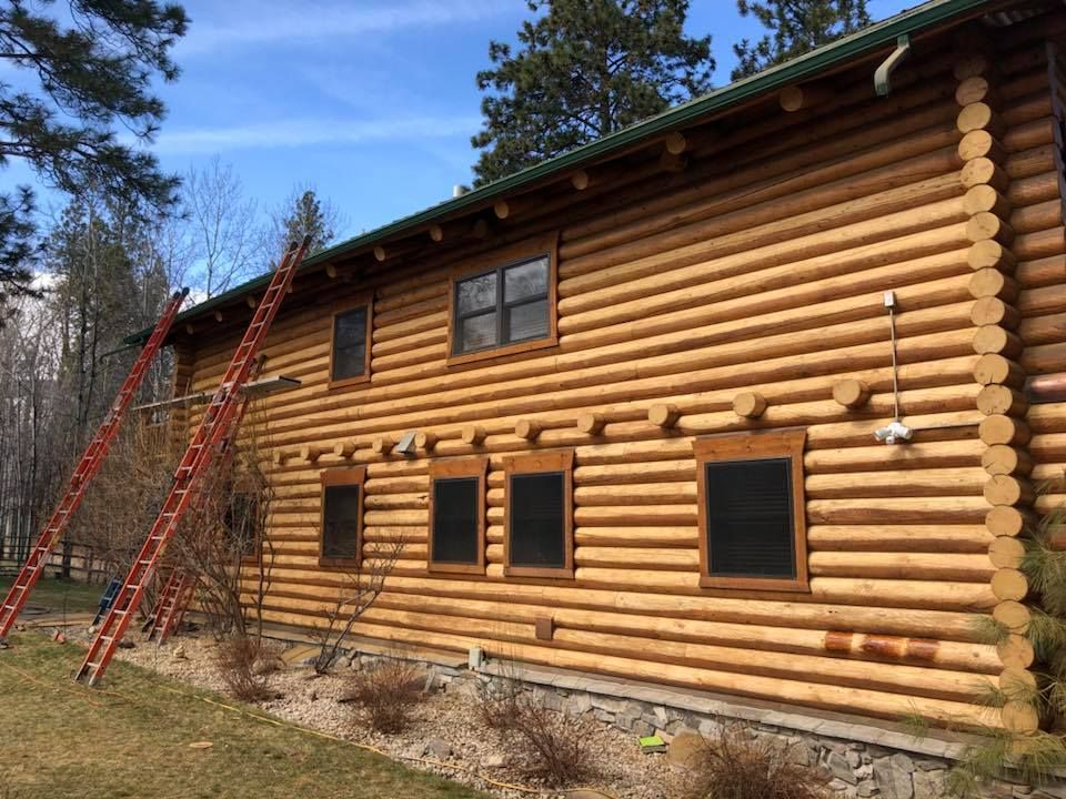 Log Home Chinking for True Blue Logworks LLC in Corvallis, MT