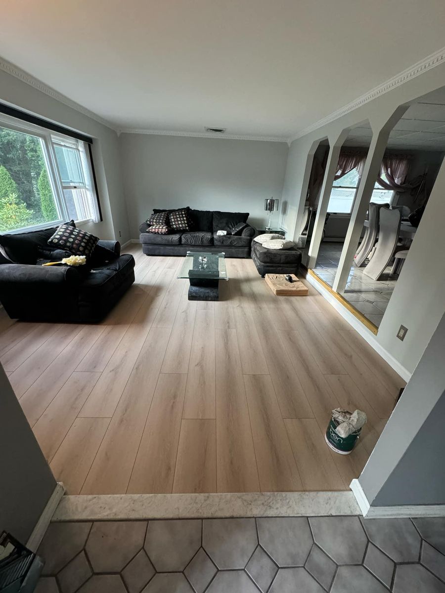 Flooring sand and installation for Ramos Pro Painting & Construction in East Rockaway, 	New York