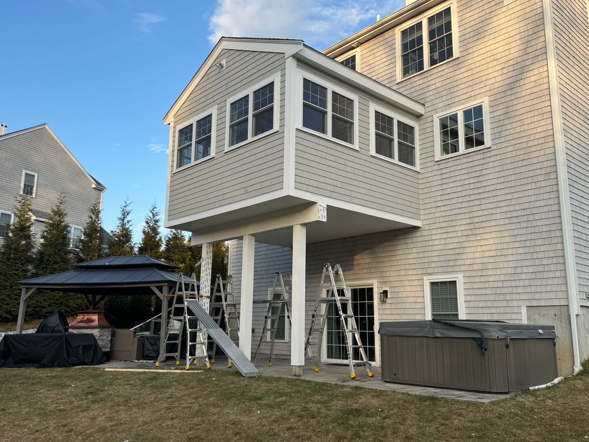 Deck Construction for Belfort Builders in Kingston, MA