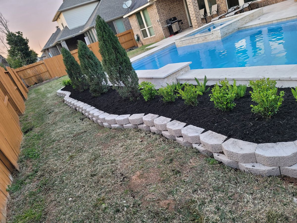 Retaining Wall Construction for Right Choice Landscaping LLC in Houston, TX