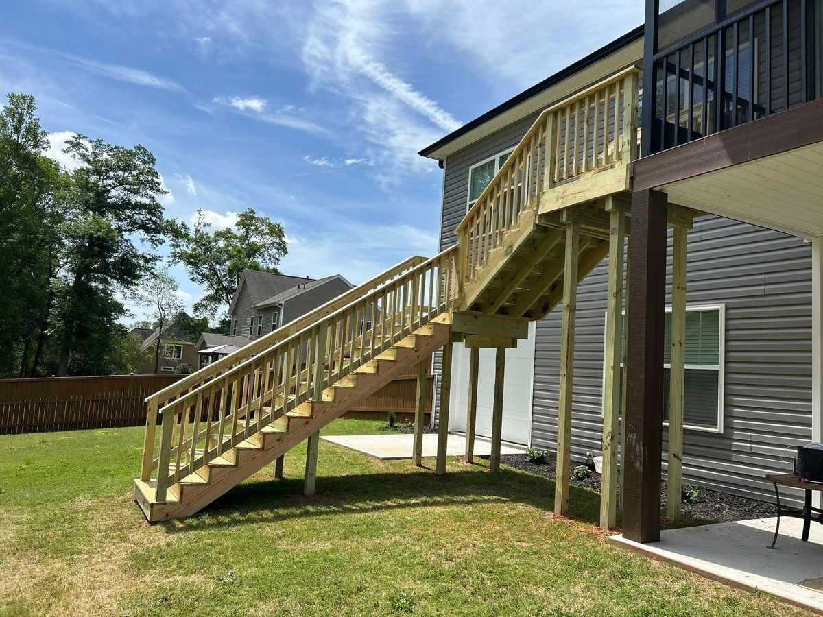 Small deck construction for City of Bridges Construction in Greenville, SC