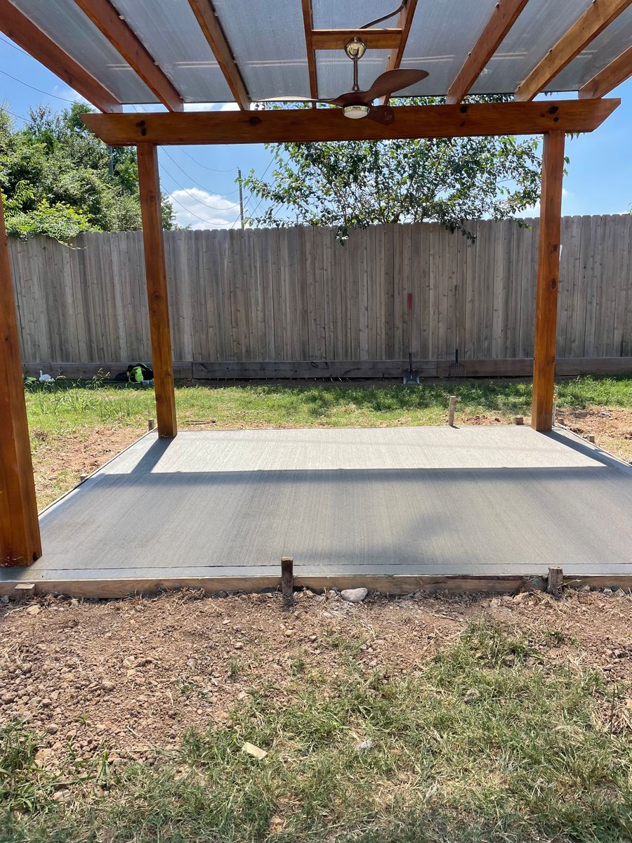 Patios for BigTex Concrete Construction in Houston, TX