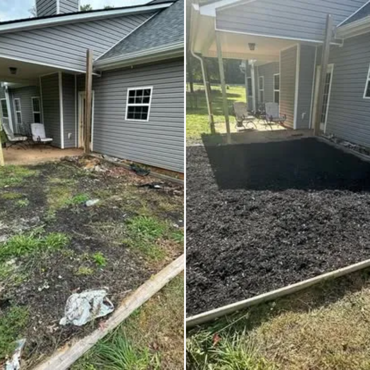 Pinestraw/Mulch installation for Hedgecraft Landscaping LLC in Senoia, GA
