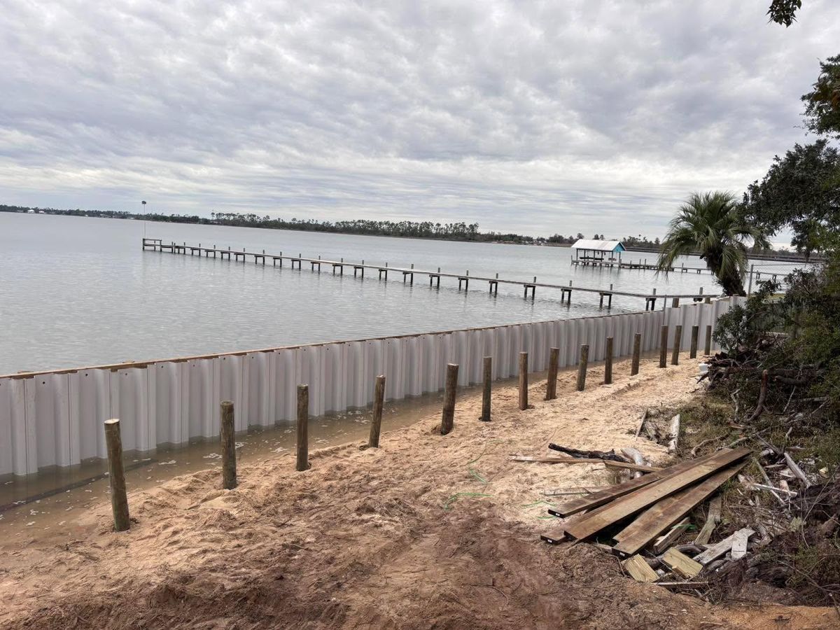Sea Walls/ Retaining walls for J&H Land and Marine in Panama City, FL
