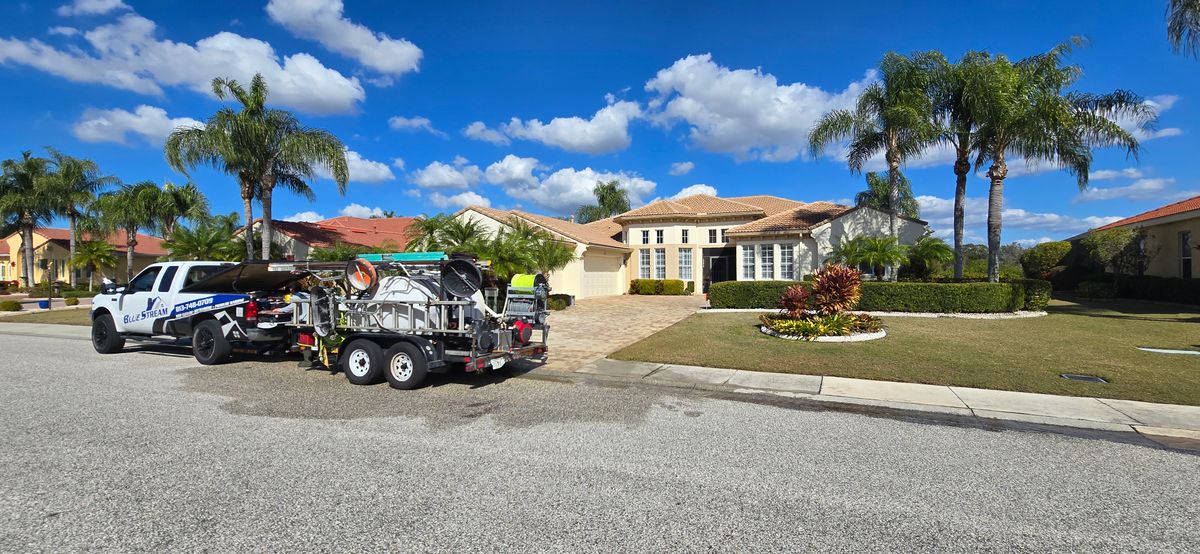 Driveway and Sidewalk Pressure Washing for Blue Stream Roof Cleaning & Pressure Washing in Tampa, FL