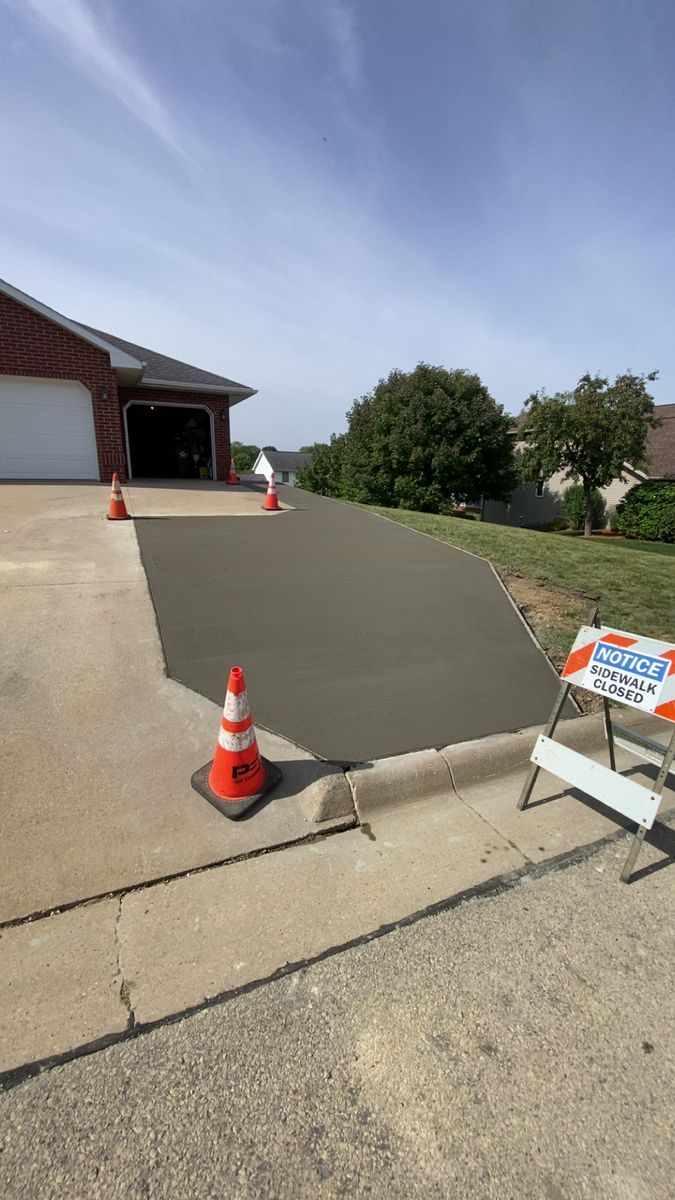 Driveway Install for TDC Excavating in Dubuque, IA