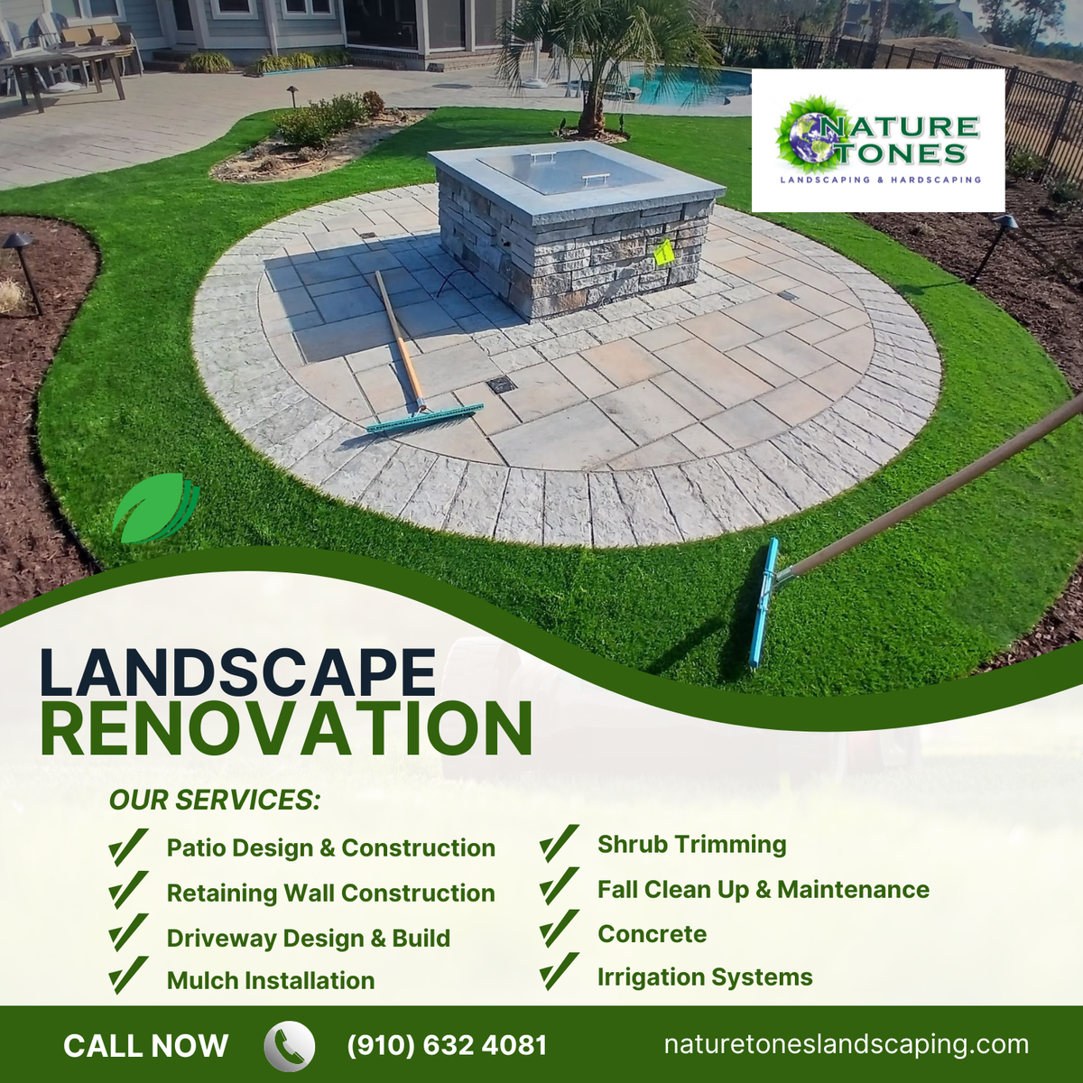 Concrete for Nature Tones Landscaping & Hardscaping in Hampstead, NC