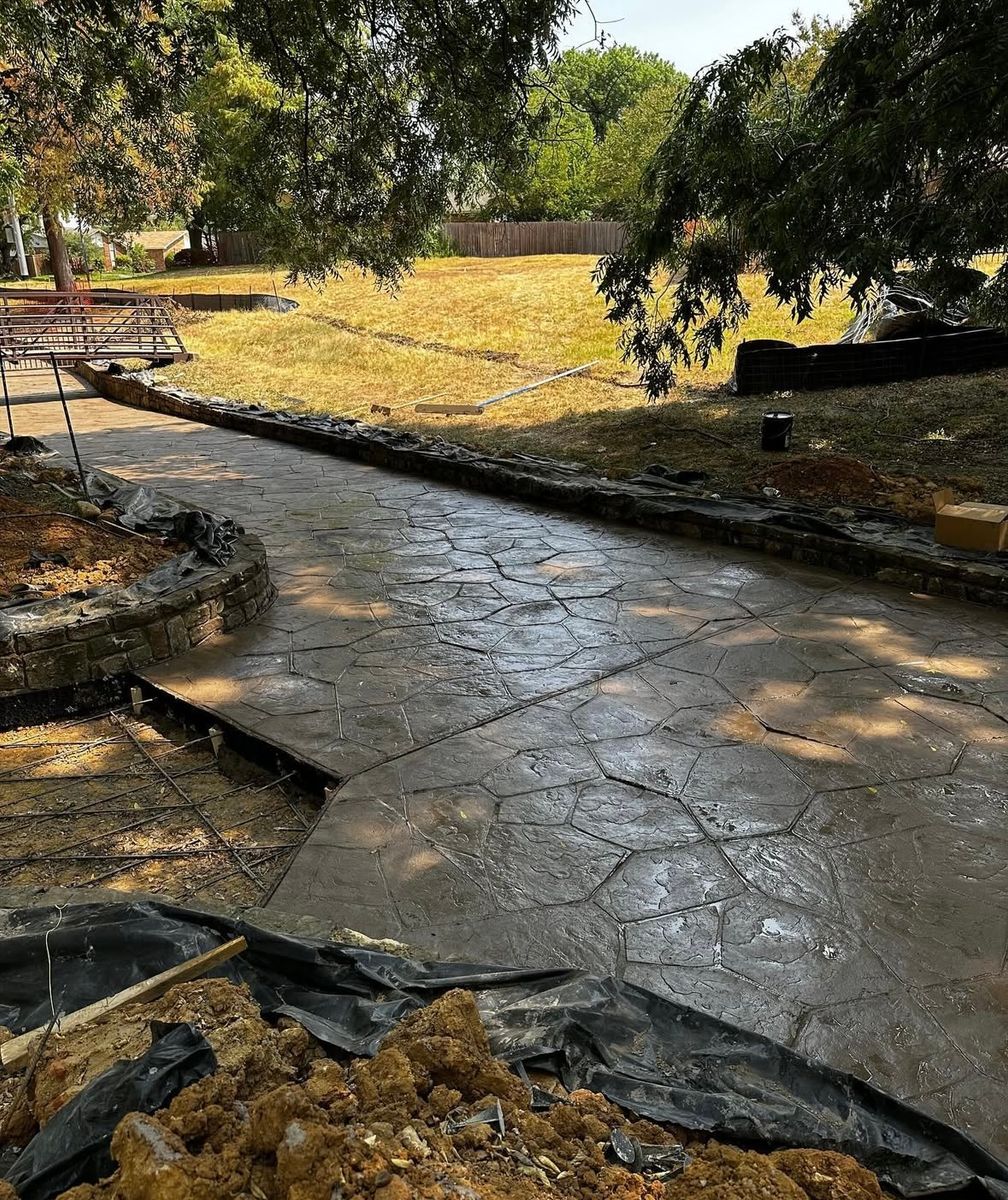 Decorative Concrete Services for EMG Construction in Balch Springs, TX