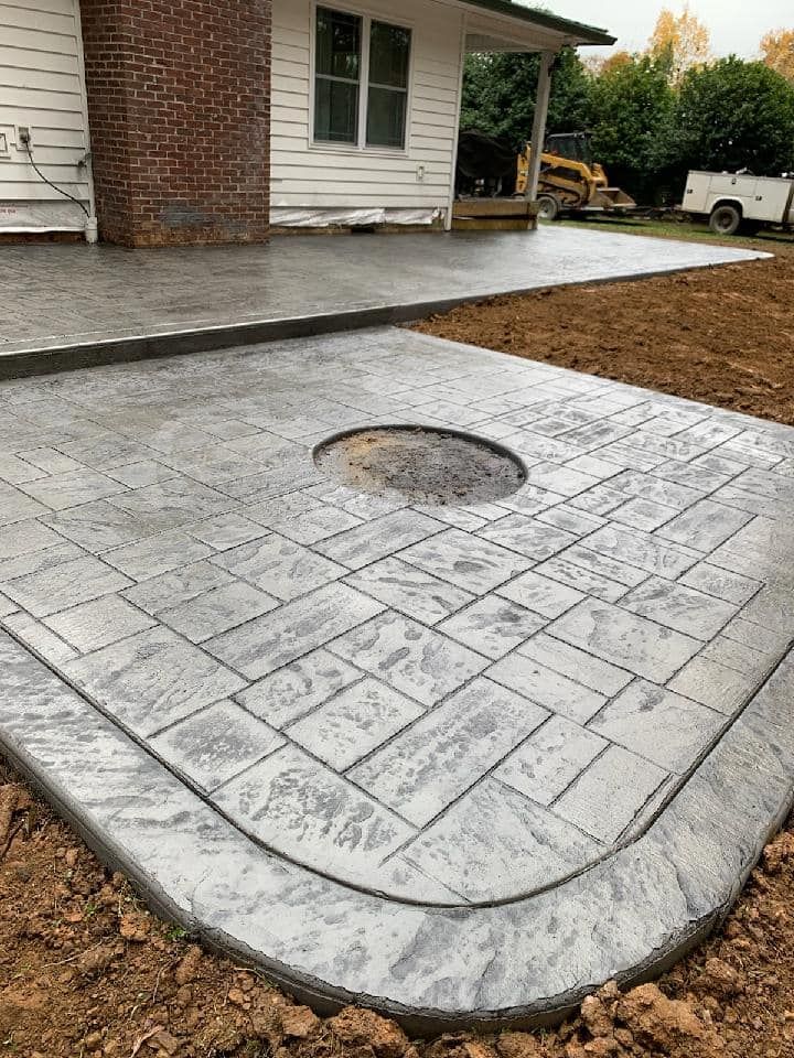 Stamped Concrete Installation for HR Concrete Solutions LLC in Gatlinburg, TN