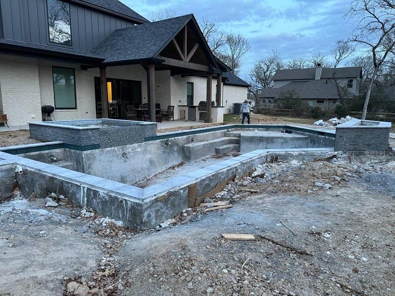 Custom Pool Construction for J & P Construction in Houston, TX