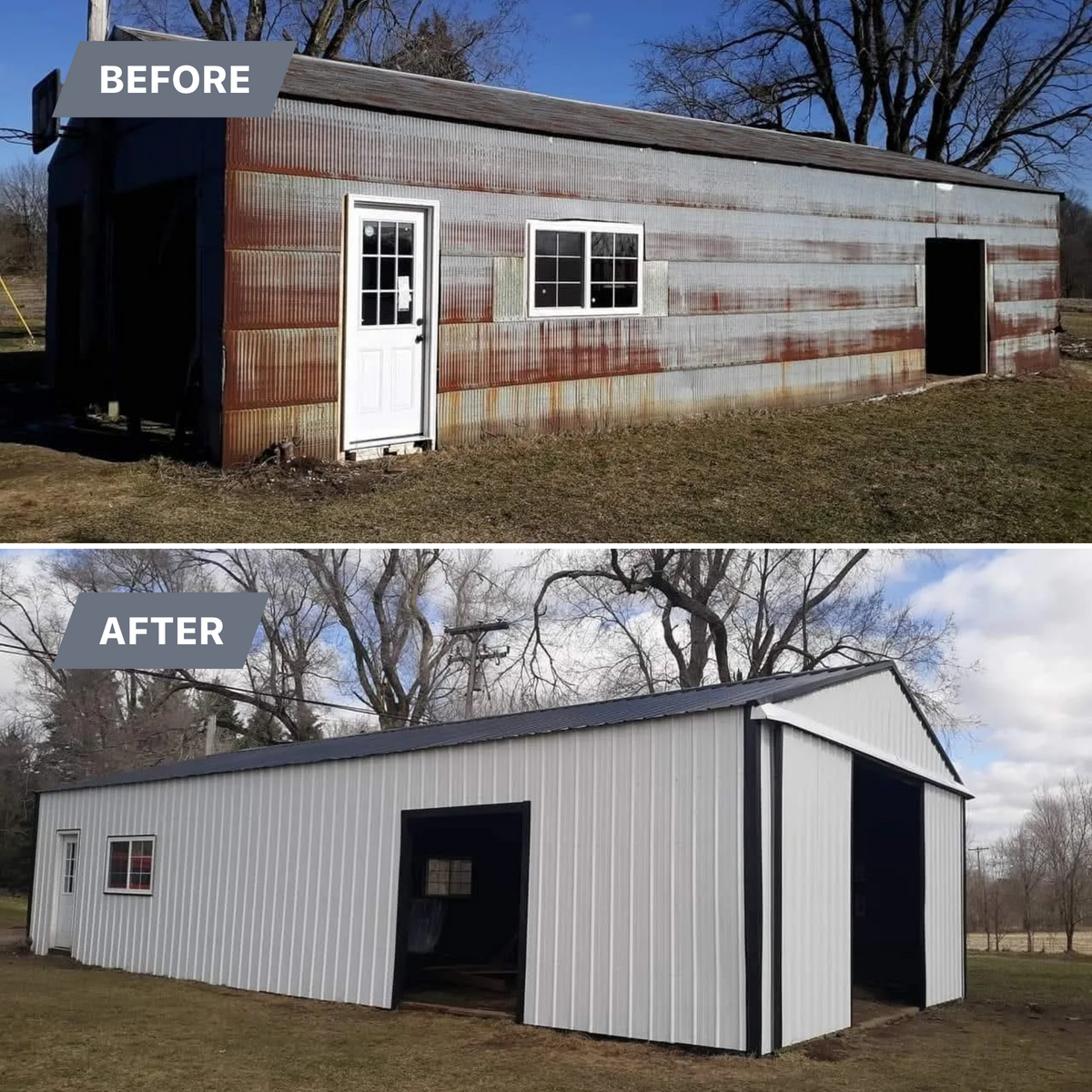 Metal Roof Installation for Houseman's Exteriors in Muir, MI