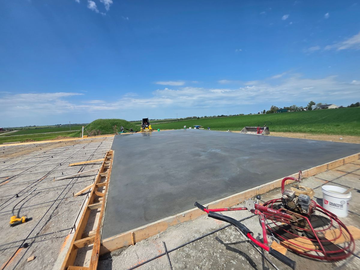 Concrete Slab Construction for New Age Concrete in Perry, IA